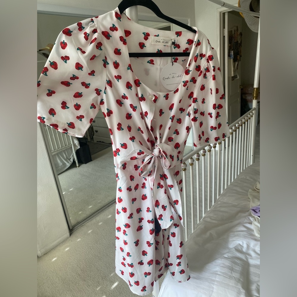 quanta du soleil - strawberry dress - size small